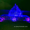 Proyecto de EE. UU. Fuente de agua de pavo real colorida